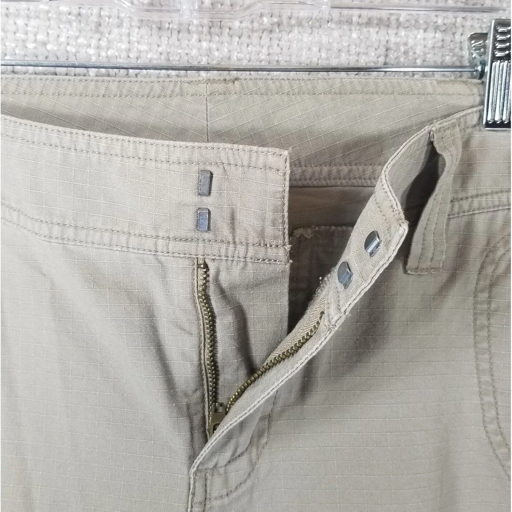 The North Face Capri Hiking Pants Roll Cuff 100% Cotton Women's 8 Beige - Picture 10 of 12